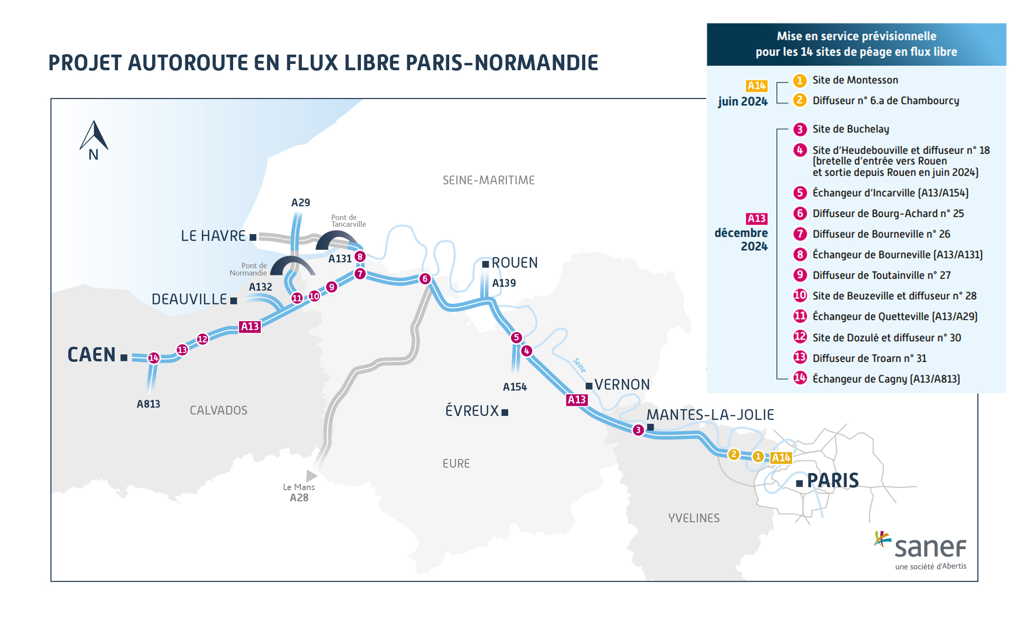 Calendarul implementării free flow pe autostrada Paris – Caen